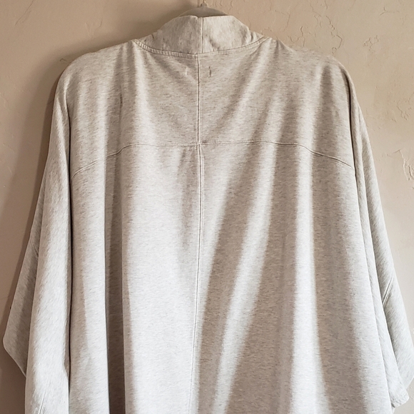 Garnet Hill Cardigan Women's Gray L Oversized Relaxed Athleisure Comfy Sweater - Picture 6 of 14